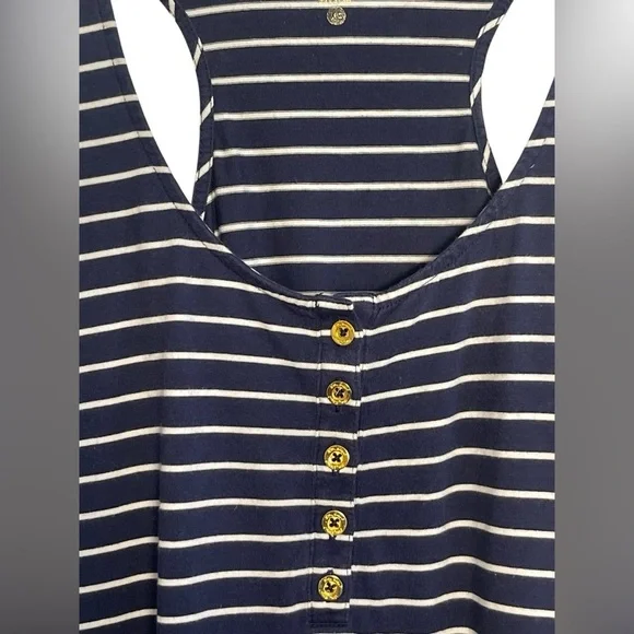 Lilly Pulitzer Dress Jennalyn Swing True Navy Palm Stripe Size XS - Picture 7 of 13